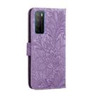 For Huawei Honor Play 4 / Maimang 9 / Mate 40 Lite Lace Flower Horizontal Flip Leather Case with Holder & Card Slots & Wallet & Photo Frame(Purple) - 3