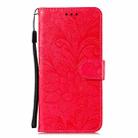 For Huawei Honor Play 4 / Maimang 9 / Mate 40 Lite Lace Flower Horizontal Flip Leather Case with Holder & Card Slots & Wallet & Photo Frame(Red) - 2