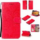 For Samsung Galaxy A01 Core Lace Flower Horizontal Flip Leather Case with Holder & Card Slots & Wallet & Photo Frame(Red) - 1
