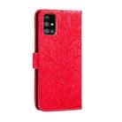 For Samsung Galaxy M31s Lace Flower Horizontal Flip Leather Case with Holder & Card Slots & Wallet & Photo Frame(Red) - 3