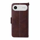 For iPhone 17 Air Multi-card Slots Crossbody Cowhide Leather Phone Case(Brown) - 3