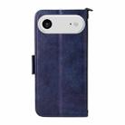 For iPhone 17 Air Multi-card Slots Crossbody Cowhide Leather Phone Case(Blue) - 3