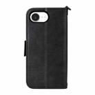 For iPhone 16e Multi-card Slots Crossbody Cowhide Leather Phone Case(Black) - 3