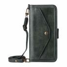 For iPhone 17 Pro Max Multi-card Slots Crossbody Cowhide Leather Phone Case(Green) - 2