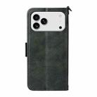 For iPhone 17 Pro Max Multi-card Slots Crossbody Cowhide Leather Phone Case(Green) - 3
