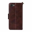 For iPhone SE 2022 / 2020 / 8 / 7 Multi-card Slots Crossbody Cowhide Leather Phone Case(Brown) - 3