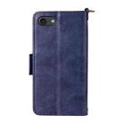 For iPhone SE 2022 / 2020 / 8 / 7 Multi-card Slots Crossbody Cowhide Leather Phone Case(Blue) - 3
