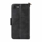 For iPhone SE 2022 / 2020 / 8 / 7 Multi-card Slots Crossbody Cowhide Leather Phone Case(Black) - 3