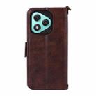 For Honor 400 Lite Global Multi-card Slots Crossbody Cowhide Leather Phone Case(Brown) - 3