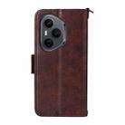 For Honor 400 Pro Global 160.8mm Multi-card Slots Crossbody Cowhide Leather Phone Case(Brown) - 3