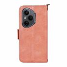 For Honor 400 Pro Global 160.8mm Multi-card Slots Crossbody Cowhide Leather Phone Case(Pink) - 3