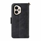 For Honor 400 Global 156.5mm Multi-card Slots Crossbody Cowhide Leather Phone Case(Black) - 3