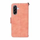 For Samsung Galaxy A36 5G Multi-card Slots Crossbody Cowhide Leather Phone Case(Pink) - 3