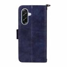 For Samsung Galaxy A56 5G Multi-card Slots Crossbody Cowhide Leather Phone Case(Blue) - 3