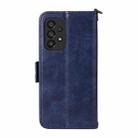 For Samsung Galaxy A53 5G Multi-card Slots Crossbody Cowhide Leather Phone Case(Blue) - 3