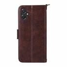 For Samsung Galaxy A06 5G / 4G Multi-card Slots Crossbody Cowhide Leather Phone Case(Brown) - 3