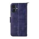 For Samsung Galaxy A25e / A25 5G SC-53F Multi-card Slots Crossbody Cowhide Leather Phone Case(Blue) - 3