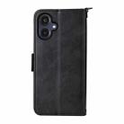 For Samsung Galaxy A25e / A25 5G SC-53F Multi-card Slots Crossbody Cowhide Leather Phone Case(Black) - 3