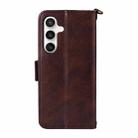 For Samsung Galaxy S25 FE 5G Multi-card Slots Crossbody Cowhide Leather Phone Case(Brown) - 3