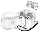 For AirPods 3 One-piece Holder Wireless Earphones Case with Lanyard(White) - 1