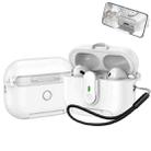 For AirPods Pro One-piece Holder Wireless Earphones Case with Lanyard(White) - 1