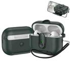 For AirPods Pro One-piece Holder Wireless Earphones Case with Lanyard(Army Green) - 1