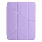 For iPad 2025 / 2022 Back Wallet Y-Fold Deformation Leather Smart Tablet Case(Purple) - 2