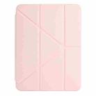 For iPad 2025 / 2022 Back Wallet Y-Fold Deformation Leather Smart Tablet Case(Pink) - 3