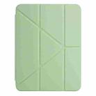 For iPad 2025 / 2022 Back Wallet Y-Fold Deformation Leather Smart Tablet Case(Green) - 2