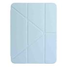 For iPad 2025 / 2022 Back Wallet Y-Fold Deformation Leather Smart Tablet Case(Sky Blue) - 2