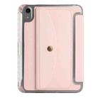 For iPad mini 2024 / mini 6 Back Wallet Y-Fold Deformation Leather Smart Tablet Case(Pink) - 3