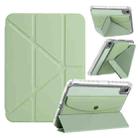 For iPad mini 2024 / mini 6 Back Wallet Y-Fold Deformation Leather Smart Tablet Case(Green) - 1