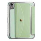 For iPad mini 2024 / mini 6 Back Wallet Y-Fold Deformation Leather Smart Tablet Case(Green) - 3