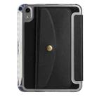 For iPad mini 2024 / mini 6 Back Wallet Y-Fold Deformation Leather Smart Tablet Case(Black) - 3