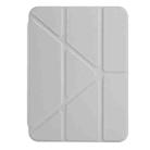 For iPad mini 2024 / mini 6 Back Wallet Y-Fold Deformation Leather Smart Tablet Case(Grey) - 2