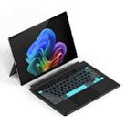 For MicroSoft Surface Pro 11 / 10 / 9 / 8 DUX DUCIS CK Pro Series Smart Magnetic Touch Bluetooth Keyboard(Dark Gray Spring Cyan) - 4