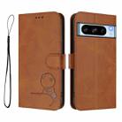 For Google Pixel 8 Pro Litter Panda Embossing RFID Leather Phone Case with Lanyard(Brown) - 2