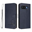 For Google Pixel 9a Litter Panda Embossing RFID Leather Phone Case with Lanyard(Blue) - 2