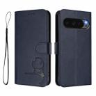 For Google Pixel 10 / 10 Pro Litter Panda Embossing RFID Leather Phone Case with Lanyard(Blue) - 2