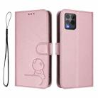 For T-Mobile Revvl 6 Pro / Revvl 6x Pro 5G Litter Panda Embossing RFID Leather Phone Case with Lanyard(Pink) - 2