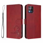 For T-Mobile Revvl 6 Pro / Revvl 6x Pro 5G Litter Panda Embossing RFID Leather Phone Case with Lanyard(Wine Red) - 2