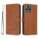 For T-Mobile Revvl 6 / Revvl 6x 5G Litter Panda Embossing RFID Leather Phone Case with Lanyard(Brown) - 2