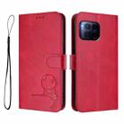 For T-Mobile Revvl 7 Pro / T Phone 2 Pro 5G Litter Panda Embossing RFID Leather Phone Case with Lanyard(Rose Red) - 2