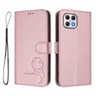 For T-Mobile Revvl 7 / T Phone 2 5G Litter Panda Embossing RFID Leather Phone Case with Lanyard(Pink) - 2