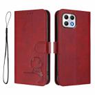 For T-Mobile Revvl 7 / T Phone 2 5G Litter Panda Embossing RFID Leather Phone Case with Lanyard(Wine Red) - 2