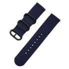 18mm xDfind Ring Buckle Nylon Canvas Watch Band(Midnight Blue) - 2