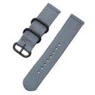 18mm xDfind Ring Buckle Nylon Canvas Watch Band(Grey) - 2