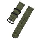 22mm xDfind Ring Buckle Nylon Canvas Watch Band(Army Green) - 2