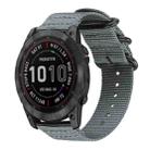 22mm xDfind Ring Buckle Nylon Canvas Watch Band(Grey) - 1