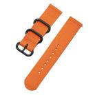 22mm xDfind Ring Buckle Nylon Canvas Watch Band(Orange) - 2